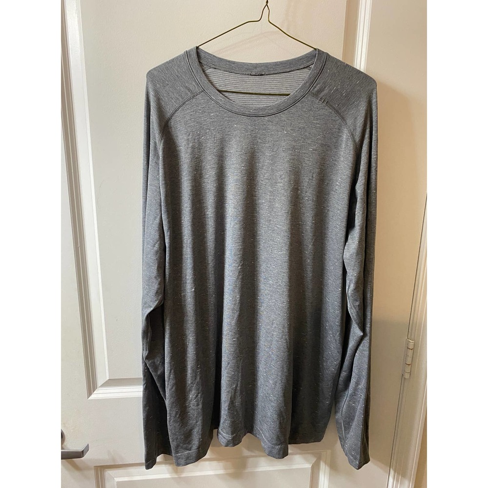 Lululemon Men's XL Metal Vent Long Sleeve Shirt Speckled Gray